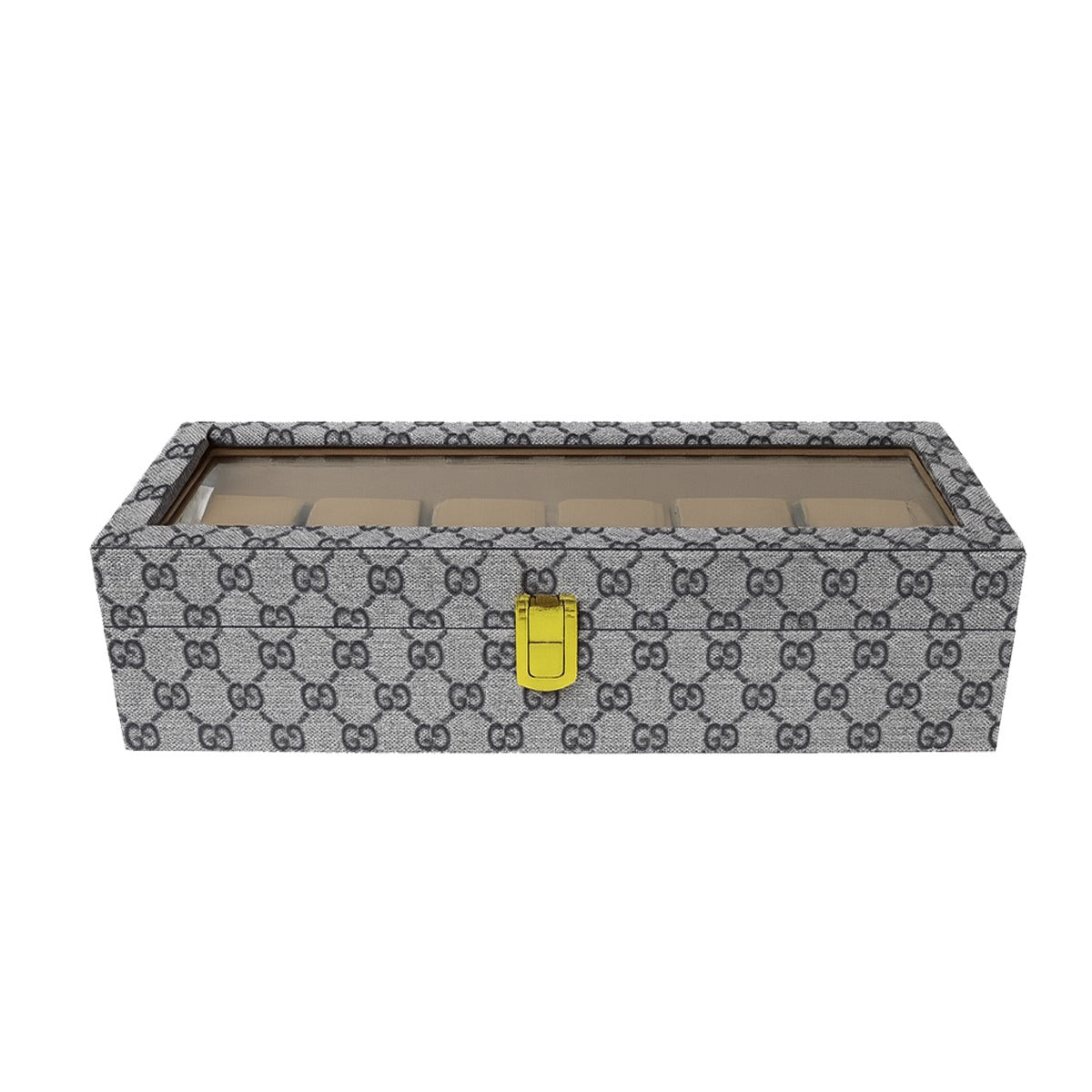 CURREN Original Brand PU Leather Display Collection Storage 6 Grids Watch Organizer Box
