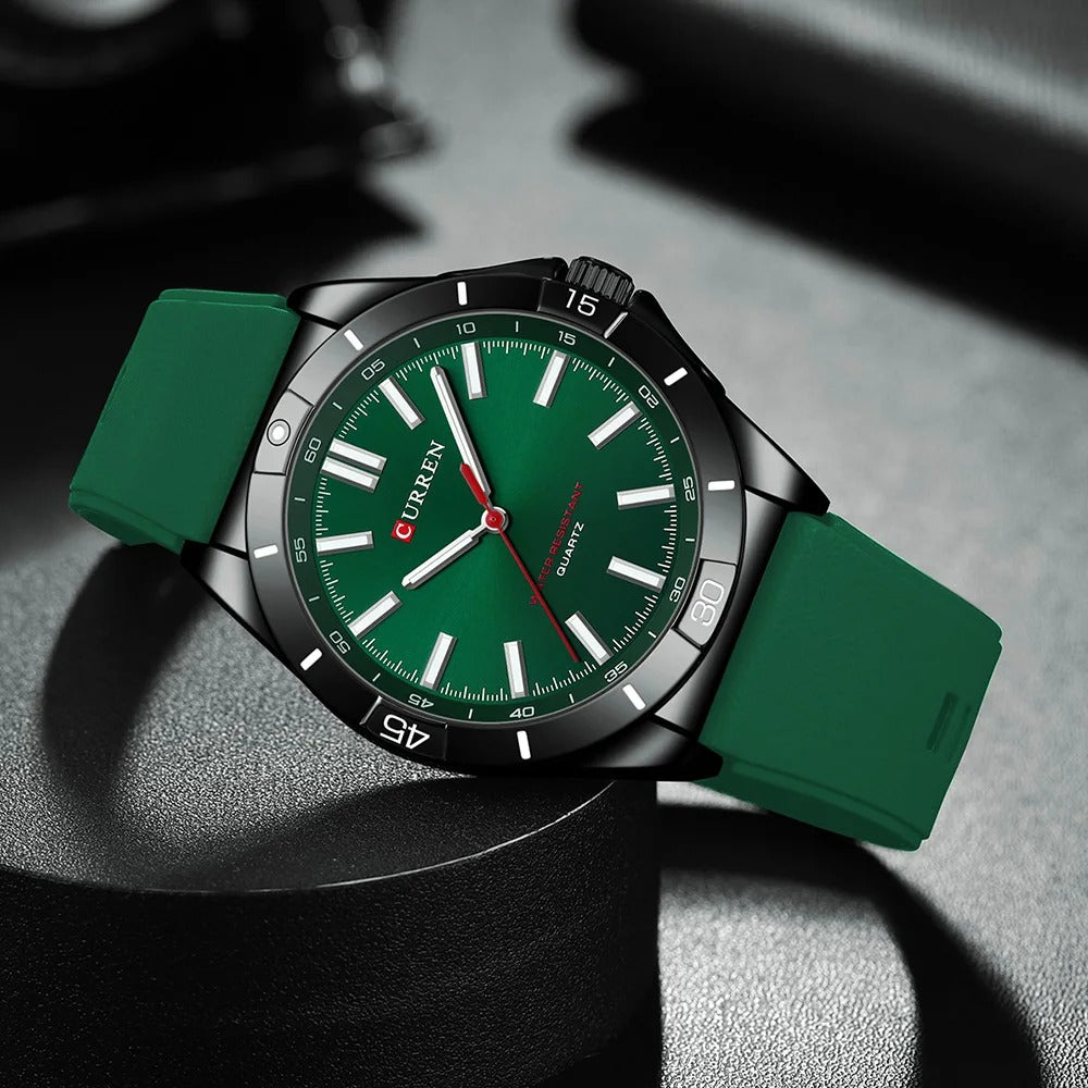 CURREN 8449 Men's Rubber Straps Watch
