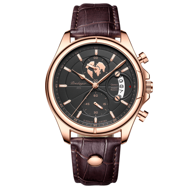 Men's Swiss Leather Watch