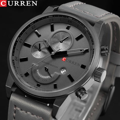 CURREN 8217 Men's Leather Straps Watch