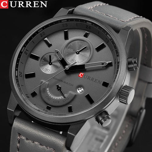 CURREN 8217 Men's Leather Straps Watch