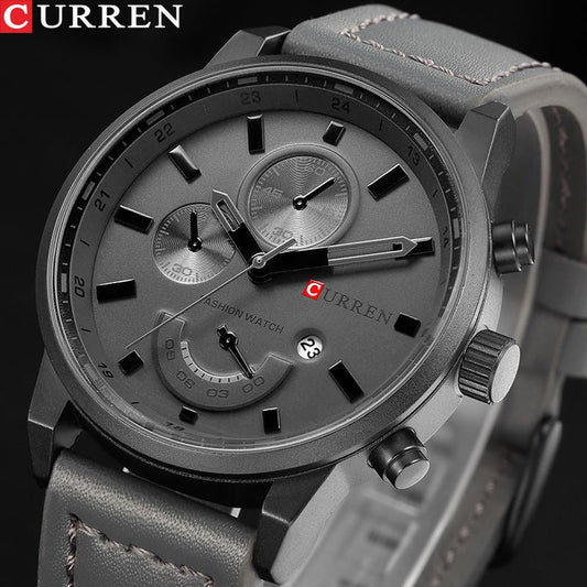 CURREN 8217 Men's Leather Straps Watch