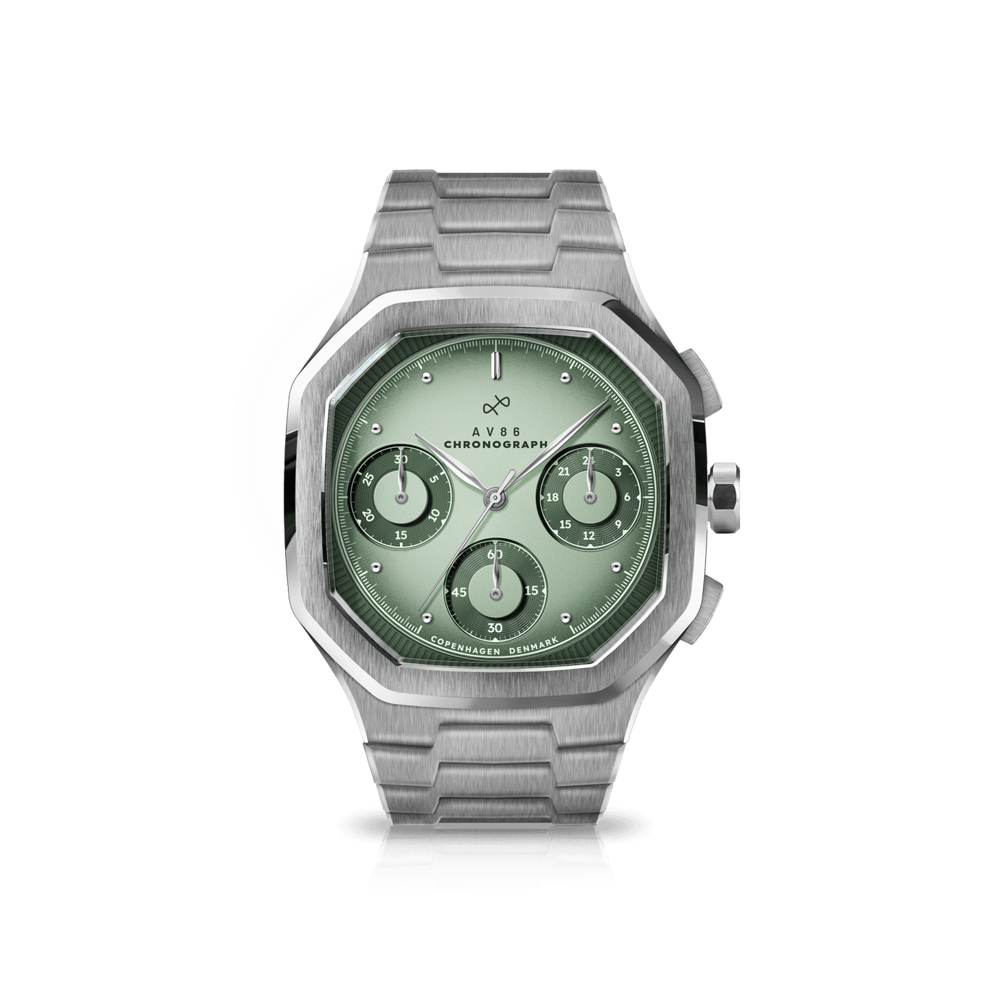 1904 Chronograph, Steel / Light & Dark Green