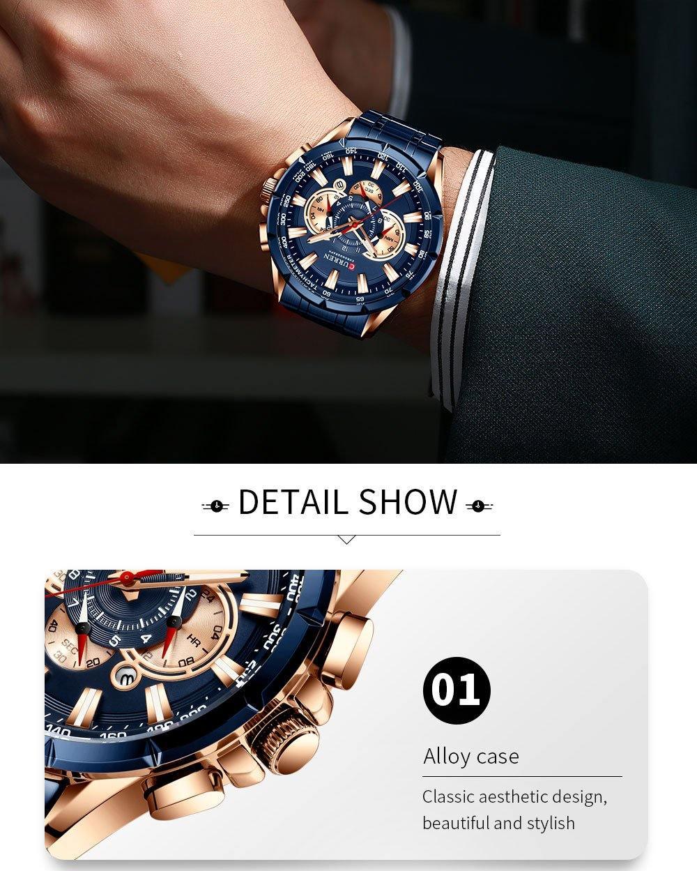 Men's Premium MP027 Watch with Leather Strap