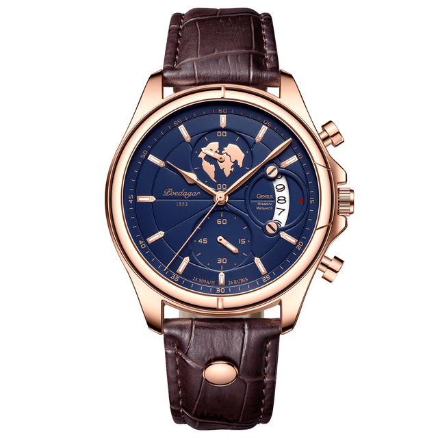 Men's Swiss Leather Watch