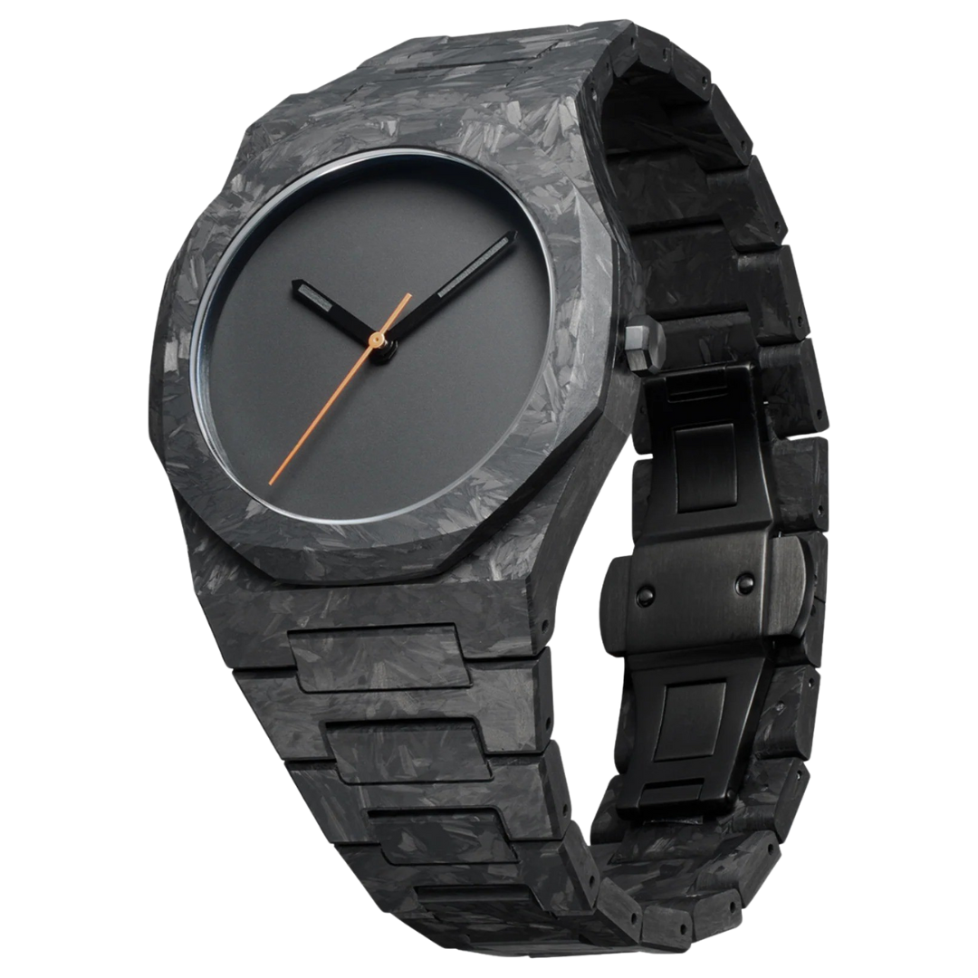 Men's Minimalist Carbon Watch