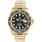 Rolex 18 Karat Yellow Gold Submariner Black / Black 41MM