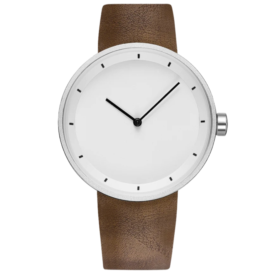Men's Classic Minimalist Watch with Leather Strap