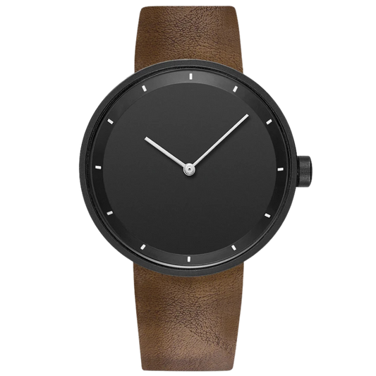 Men's Classic Minimalist Watch with Leather Strap
