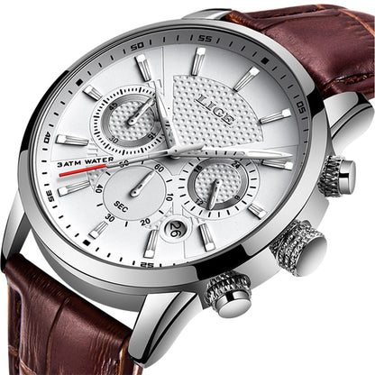 Men's Premium MP027 Watch with Leather Strap Plus