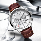 Men's Premium MP027 Watch with Leather Strap Plus