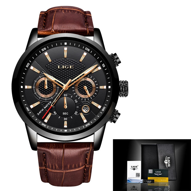 Men's Premium MP027 Watch with Leather Strap Plus