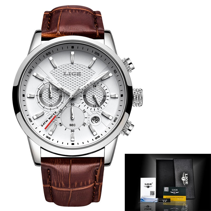 Men's Premium MP027 Watch with Leather Strap Plus