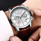 Men's Premium MP027 Watch with Leather Strap Plus