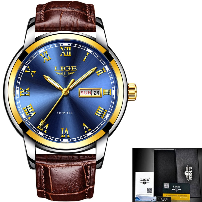 Men's Premium MP027 Watch with Leather Strap Plus