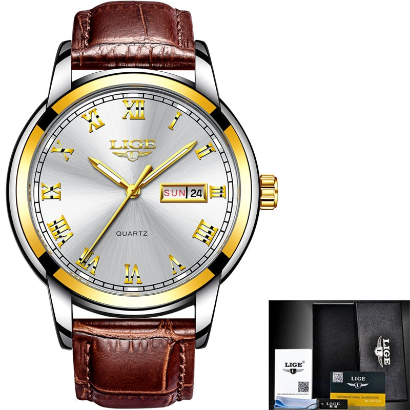 Men's Premium MP027 Watch with Leather Strap Plus