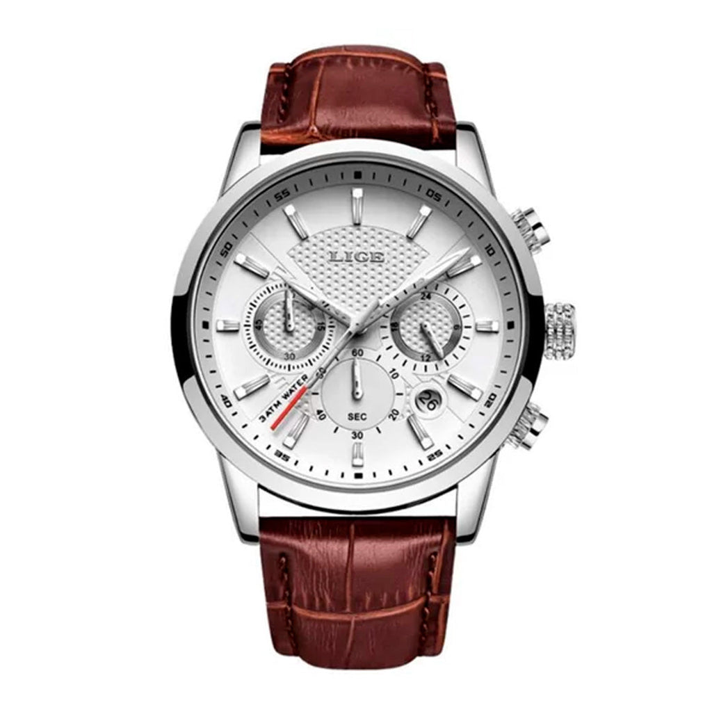 Men's Premium MP027 Watch with Leather Strap Plus