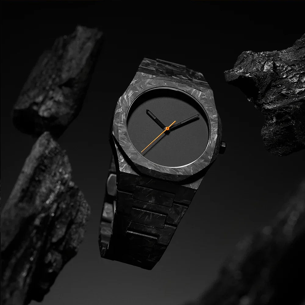 Men's Minimalist Carbon Watch