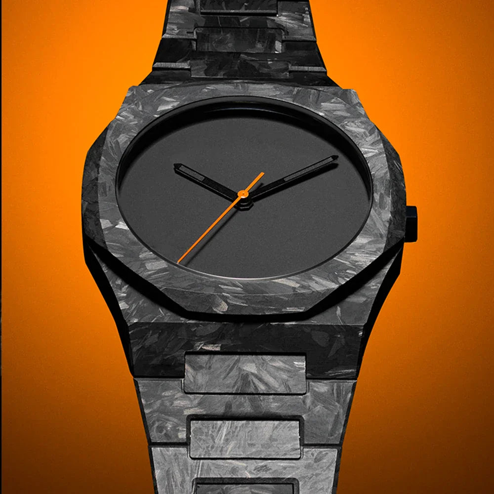 Men's Minimalist Carbon Watch