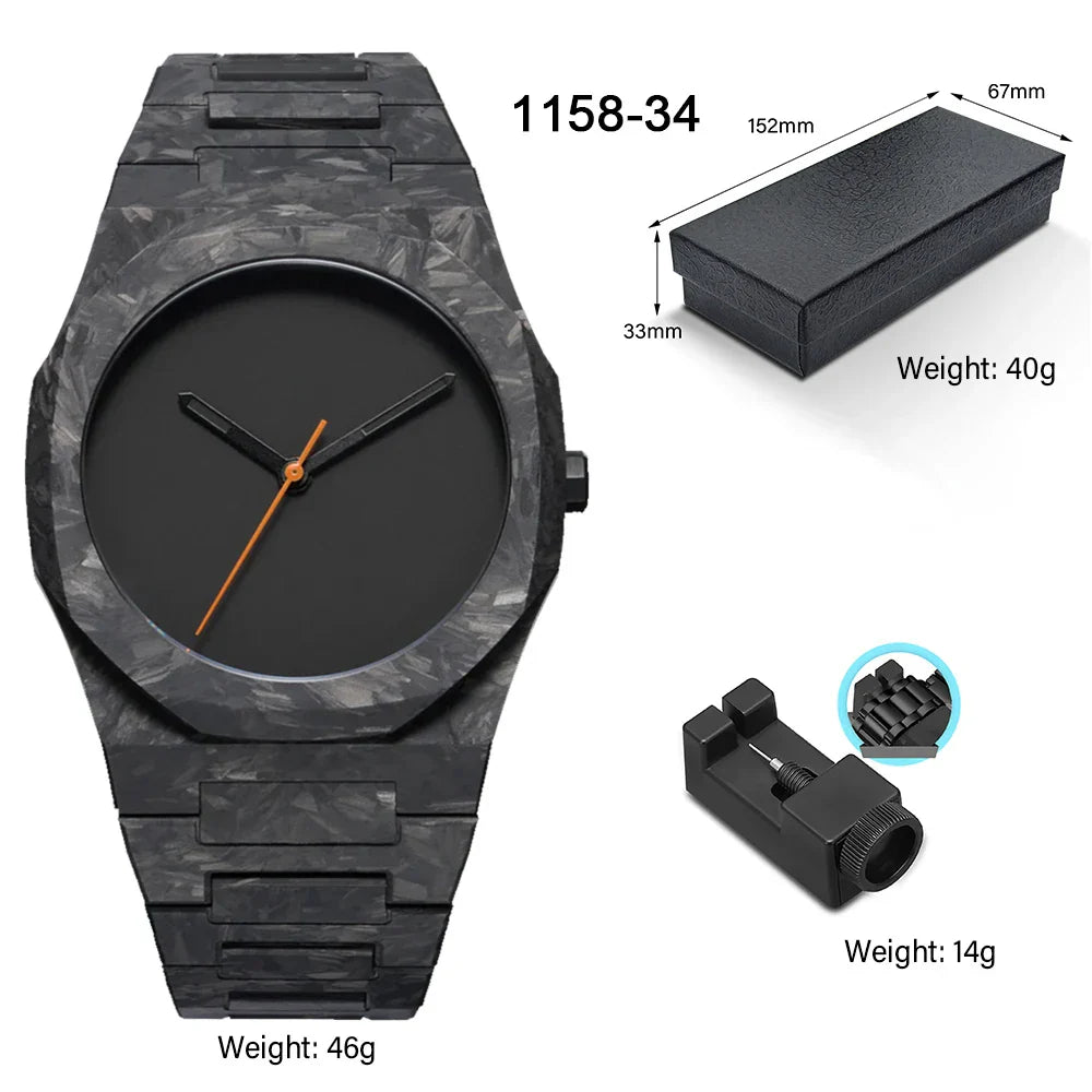 Men's Minimalist Carbon Watch