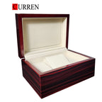 CURREN Original Red Wooden Storage Case For Gift Box Packing