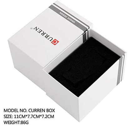 CURREN Original Brand Watch Gift Box & With Carry Bag (Size: 11cm - 7.7cm - 7.2cm)