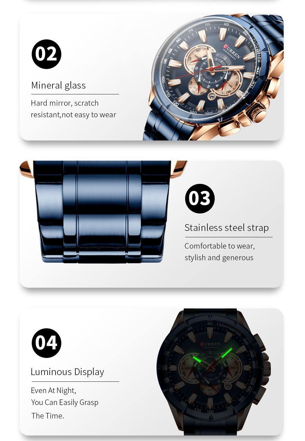 Men's Premium MP027 Watch with Leather Strap