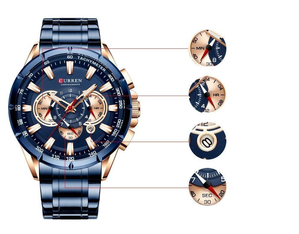 Men's Premium MP027 Watch with Leather Strap
