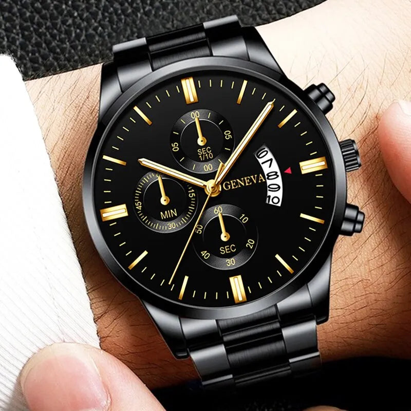 Men's Geneva Black Watch