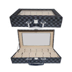CURREN Original Brand PU Leather Display Collection Storage 12 Grids Watch Organizer Box