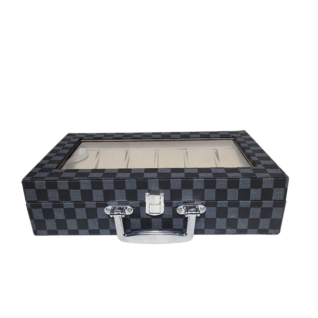 CURREN Original Brand PU Leather Display Collection Storage 12 Grids Watch Organizer Box