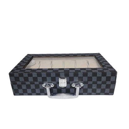 CURREN Original Brand PU Leather Display Collection Storage 12 Grids Watch Organizer Box