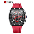 CURREN 8442 Men's Rubber Straps Watch